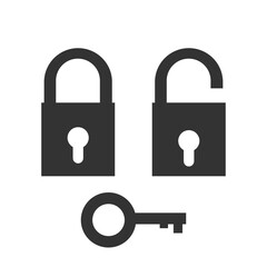 Padlock icon isolated on white background. Lock symbol modern, simple, vector, icon for website design, mobile app, ui. Vector Illustration