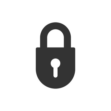 Padlock icon isolated on white background. Lock symbol modern, simple, vector, icon for website design, mobile app, ui. Vector Illustration