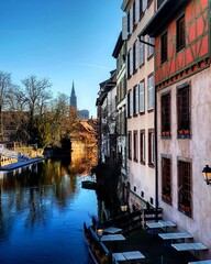 Obraz premium canal town, strassbourg, france
