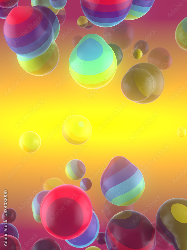 Fototapete liquid metaball organic structure. fluid abstract futuristic shapes. depth of field. 3d rendering di