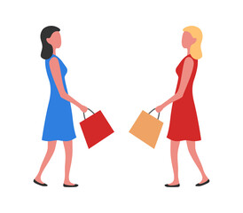 woman cartoon with shoppig bag