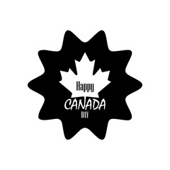 Happy Canada Day sticker, vector icons