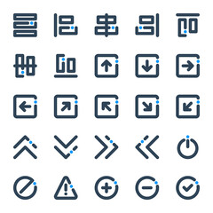 Outline icons for sign & symbol.