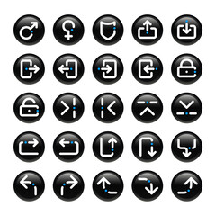 Black circle outline icons for sign & symbol.