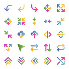 Gradient color icons for sign & symbol.