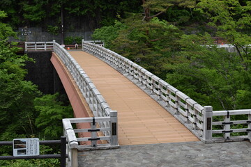 日本　群馬　八ッ場ダムの傍　猿橋　5月の風景