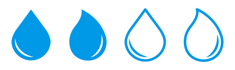 Set of drop icons , water . Vector illustration.