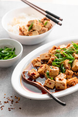 Mapo Tofu, sichuan cuisine, chinese food, selective focus
