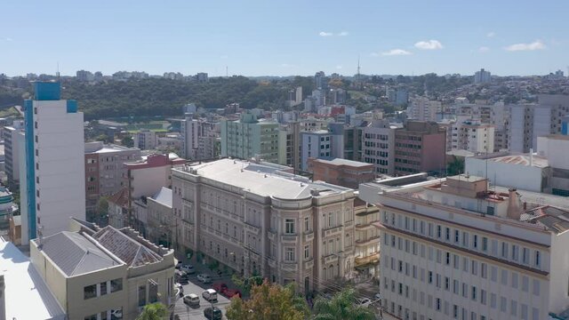 Caxias do Sul, RS, Brazil - MAI 08 of 2021 - downtown Caxias do Sul, close to Pra&ccedil;a Dante Alighieri, RS, Brazil