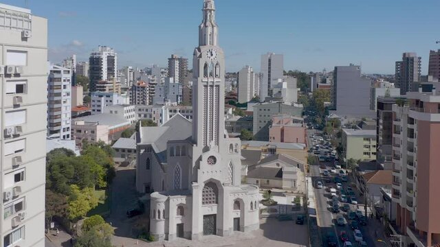 Caxias do Sul, RS, Brazil - MAI 08 of 2021 - The Church of S&atilde;o Pelegrino is a Catholic temple located in Caxias do Sul, Brazil.
