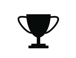 Fototapeta na wymiar Cup prize winner award cup silhouette illustration vector. Flat Icon