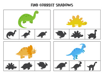 Find correct shadow. Printable clip card games for children. © Milya Shaykh