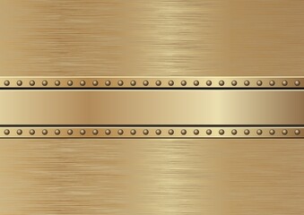 long golden  plaque