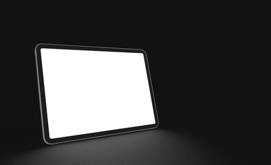 Tablet 3d computer with blank screen illustration