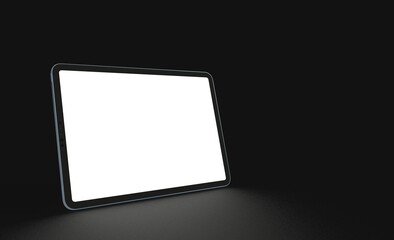 Fototapeta premium Tablet 3d computer with blank screen illustration