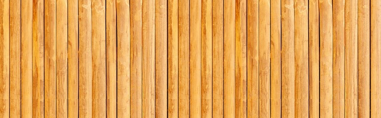 Obraz premium Panorama of Brown old Bamboo fence texture and background seamless
