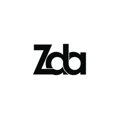 zda letter original monogram logo design