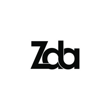 zda letter original monogram logo design