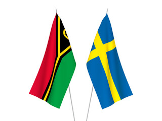 Sweden and Republic of Vanuatu flags