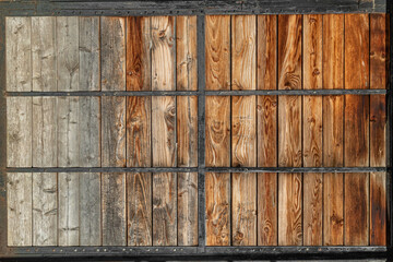 Natural brown wood planks background. Wooden boards texture. Stock photo.