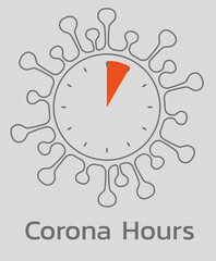 coronavirus clock with highlighted one hour