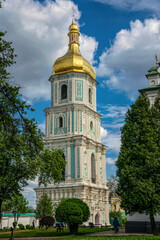 Fototapeta na wymiar Saint Sophia Cathedral and belltower in Kiev, Ukraine
