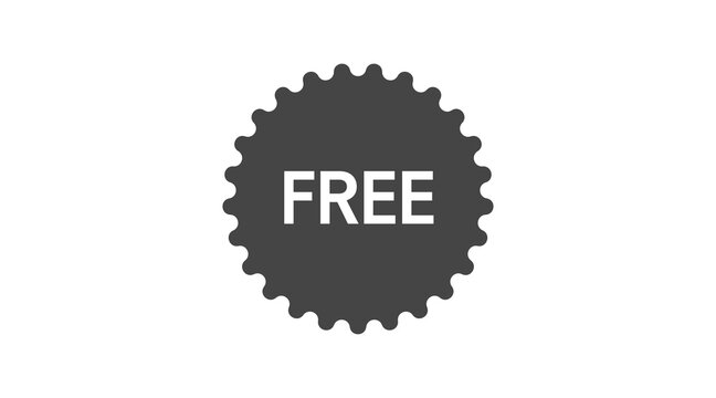 Free Icon. Vector isolated flat illustration. Free sign or badget