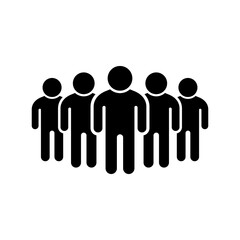 People group or team glyph icon