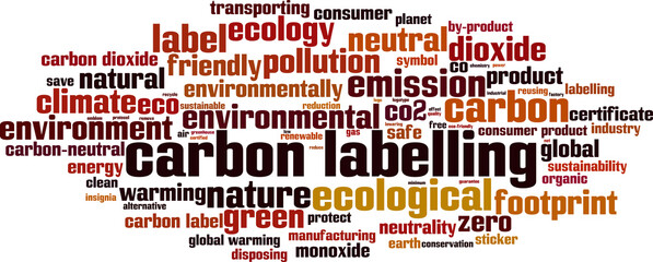 Carbon labelling word cloud