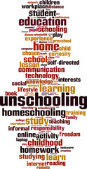 Obraz premium Unschooling word cloud