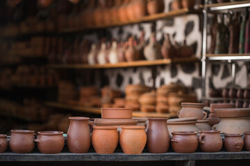 Fototapeta premium Clay pot and crocks shop