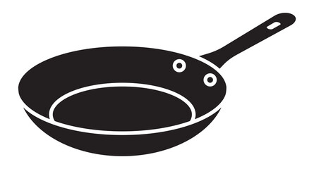 Frying pan skillet flat vector icon for apps and websites