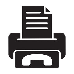 fax or facsimile flat icon for apps or websites