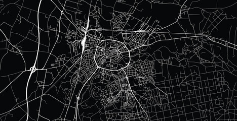 Urban vector city map of hradec kralove, Czech Republic, Europe