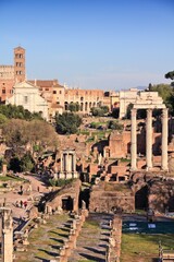 Fototapeta na wymiar Forum Romanum in Rome, Italy