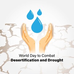 world day to combat desertification and drought, vector illustration