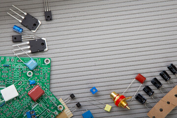Electronic radio component for electric circuits, equipment and digital microchip - DIY kit for...
