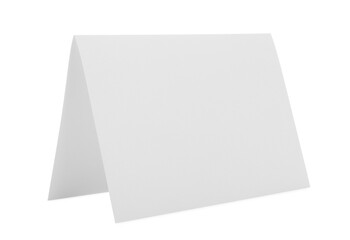 Blank paper brochure isolated on white. Mockup for design