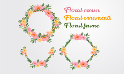 Floral Crown, Floral ornament, frame vector