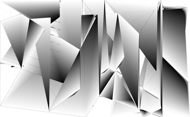 black and white paper geometrical shape graphic wallpaper abstract background