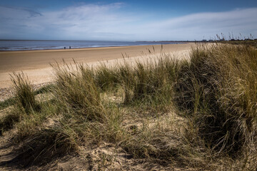 Greatstone beach and sand dunes, Kent, England