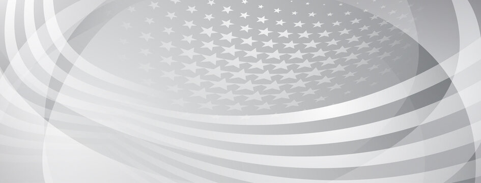 USA independence day abstract background with elements of american flag in gray colors