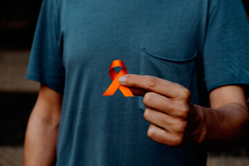 ribbon in support of multiple sclerosis disease