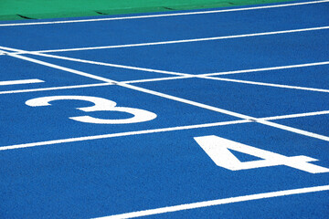 Athletics lanes and courses. 陸上競技のレーンとコース