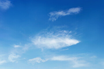 The sky is blue with clouds, beautiful by nature.