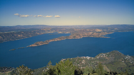 Aerial shot of Clear lake in California © Cam M Poggensee/Wirestock