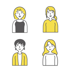 笑う女性　ベクターイラスト