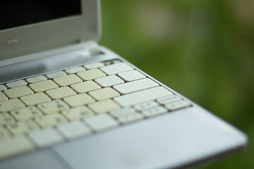 Close-up of laptop keyboard with focus on Ctrl button