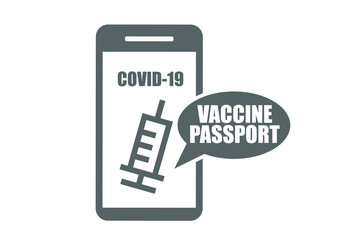 ワクチンパスポート COVID-19 ベクターイラスト