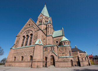 Fototapeta na wymiar Stone church Sofia in Stockholm